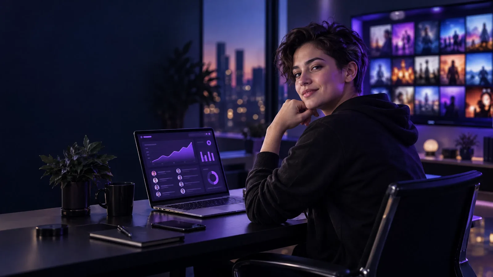 IPTV Nova reseller managing customers from a laptop dashboard